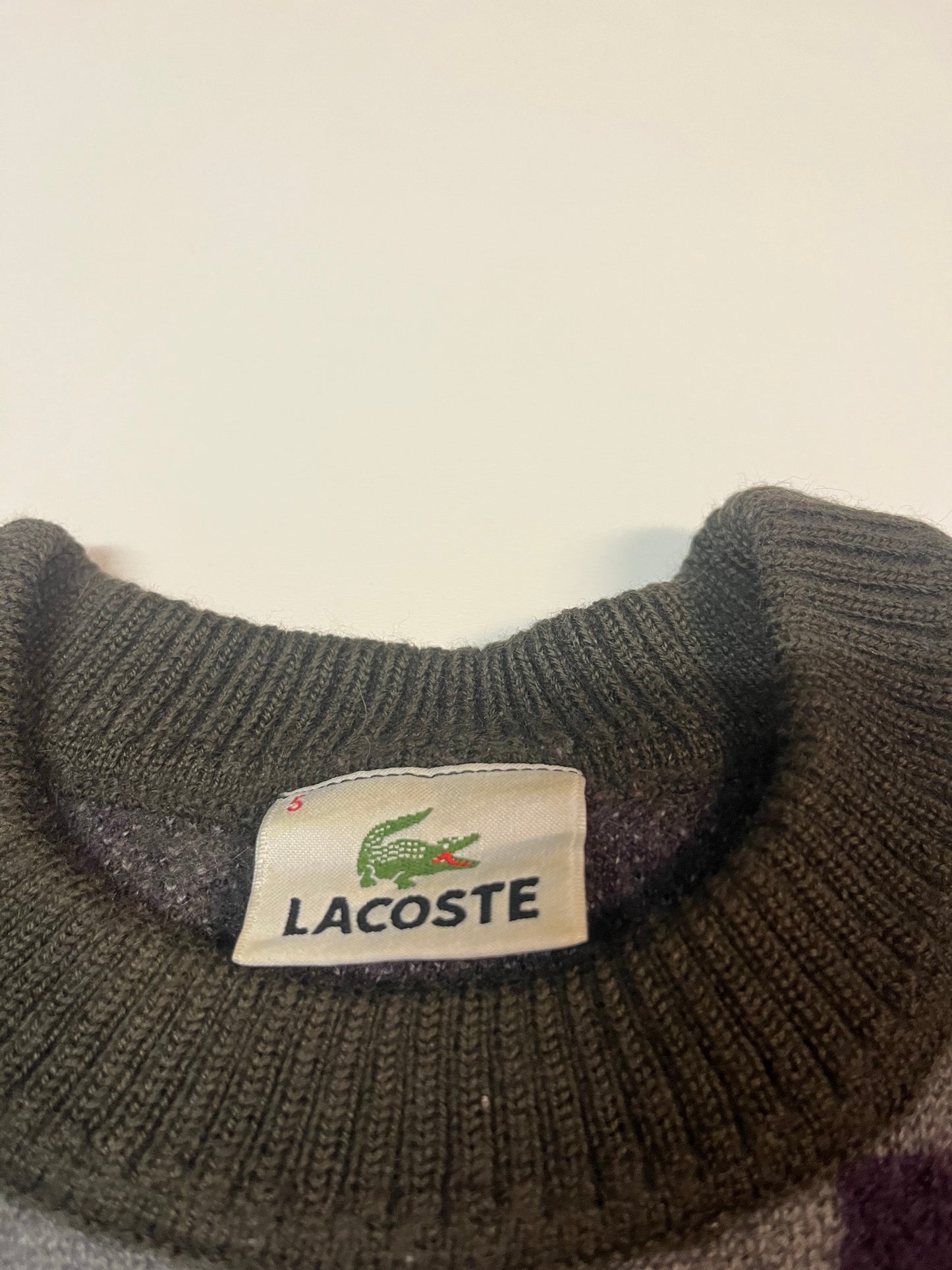 Lacoste Vintage Pullover M 100% Wolle 4895