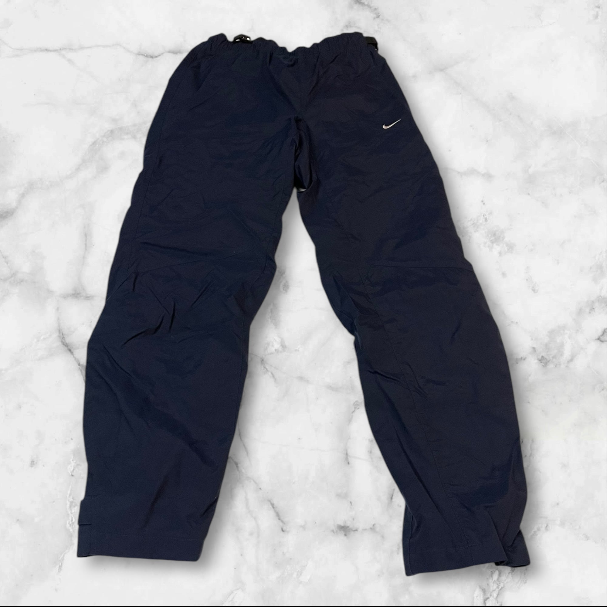 Nike Vintage Trackpants Baggy Nylon Stoff aus Regenjacke M 263