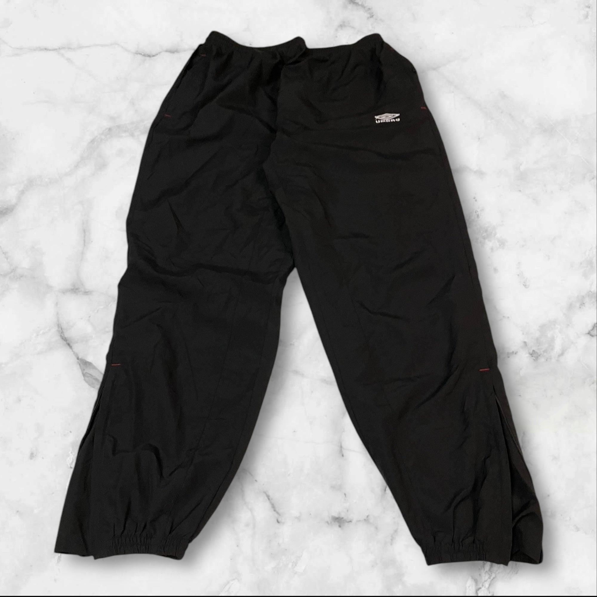Umbro Vintage Trackpants Baggy Nylon Stoff aus Regenjacke XL 239