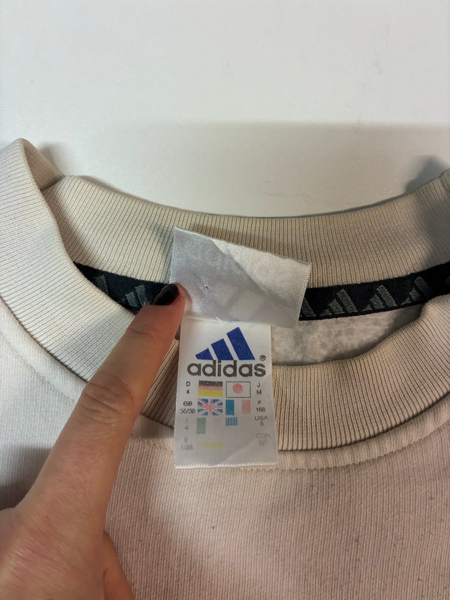 Vintage Adidas Sweatshirt S fit M beige 6006