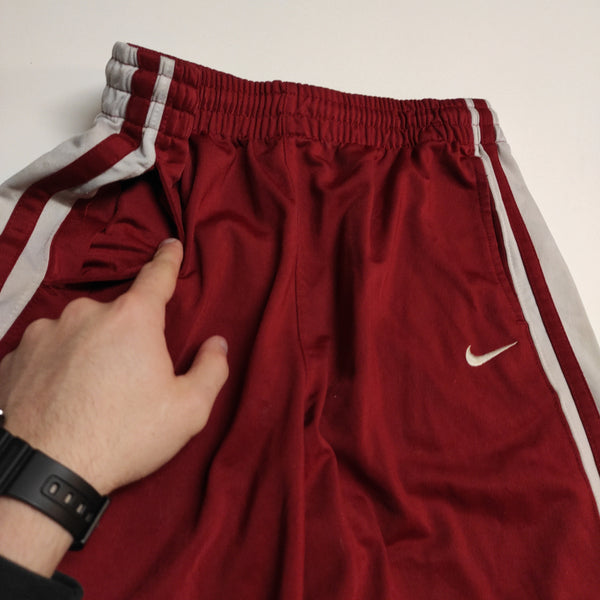 Nike Track Pants Vintage White Stripes S Baggy #7646