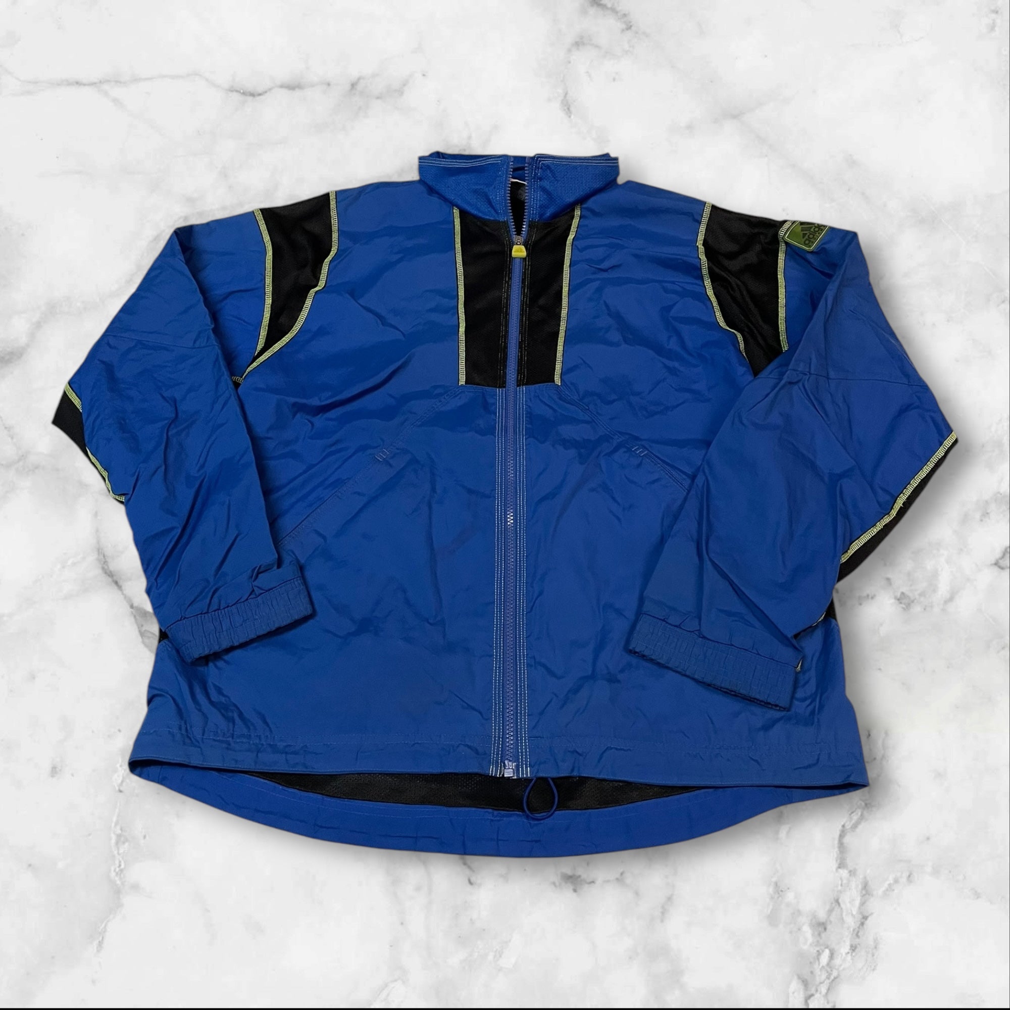 Adidas Vintage Trackjacket Nylon Stoff aus Regenjacke M-L 93