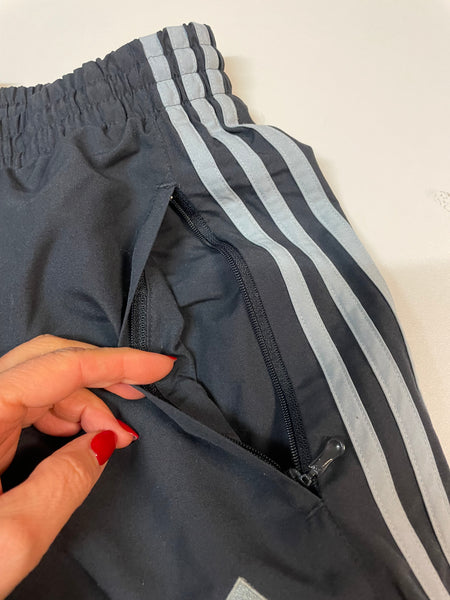 Adidas Vintage Trackpants Baggy Nylon Stoff aus Regenjacke S 859