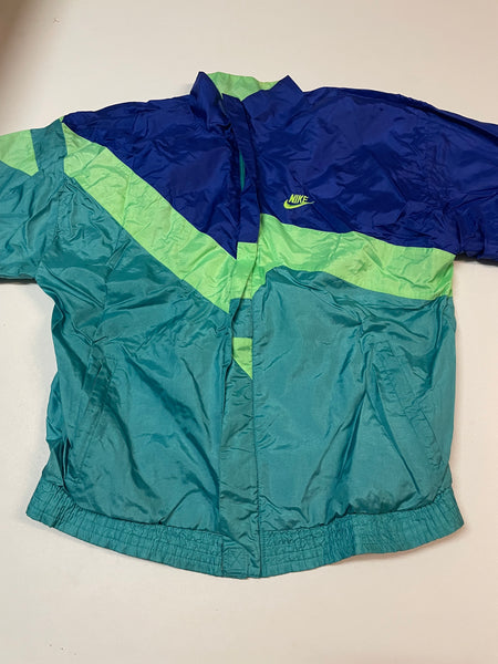 Nike Vintage Trackjacket Nylon Stoff aus Regenjacke M 9642