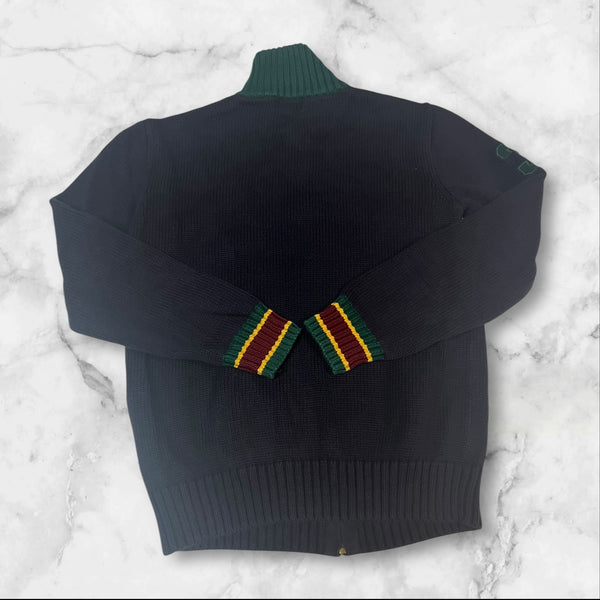 Vintage Polo Ralph Lauren Pullover mit Reißverschluss Heavy Cotton S 748