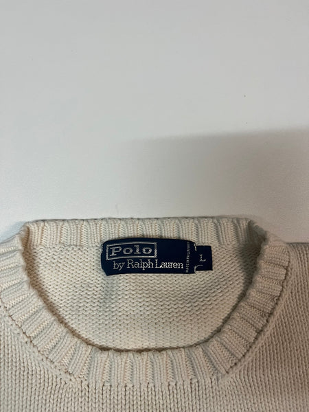 Vintage Polo Ralph Lauren Pullover Heavy Cotton L fit M 734