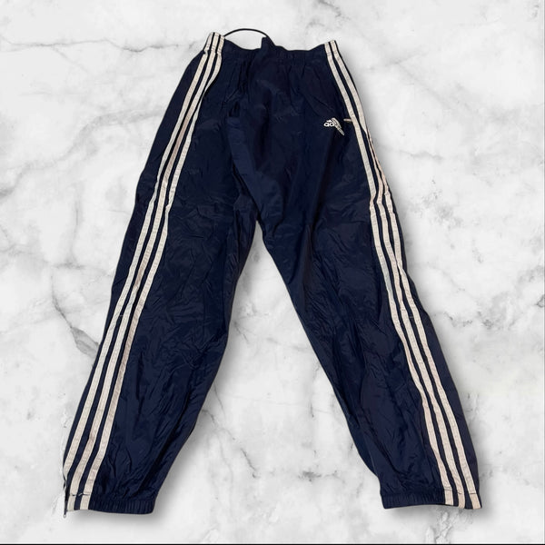 Adidas Vintage Trackpants Baggy Nylon Stoff aus Regenjacke S-M 426