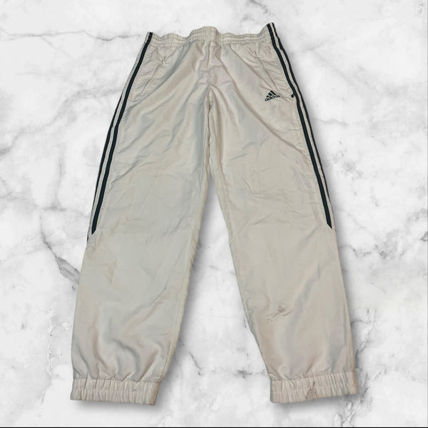 Adidas Vintage Trackpants Baggy Nylon Stoff aus Regenjacke L 9664