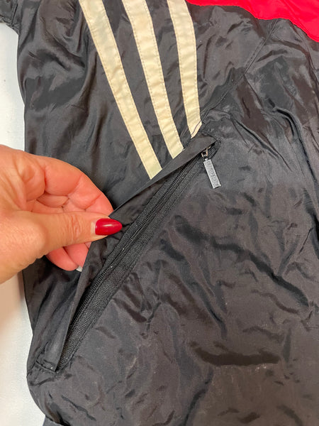 Adidas Vintage Trackjacket Nylon Stoff aus Regenjacke L 114