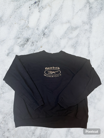 Vintage Reebok Sweatshirt XL fit M navy bestickt 5733