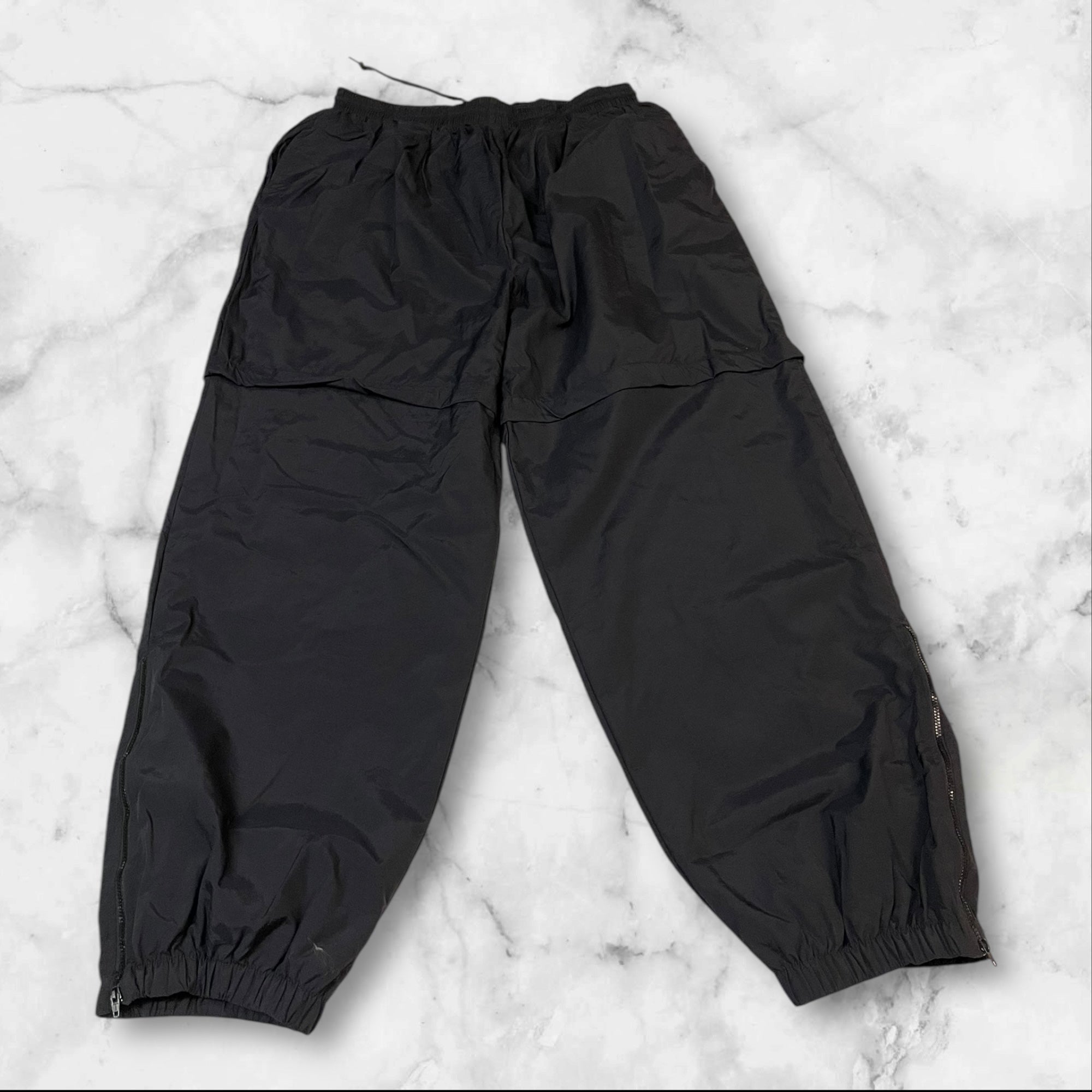 Champion Vintage Trackpants Baggy Nylon Stoff aus Regenjacke XXL 81