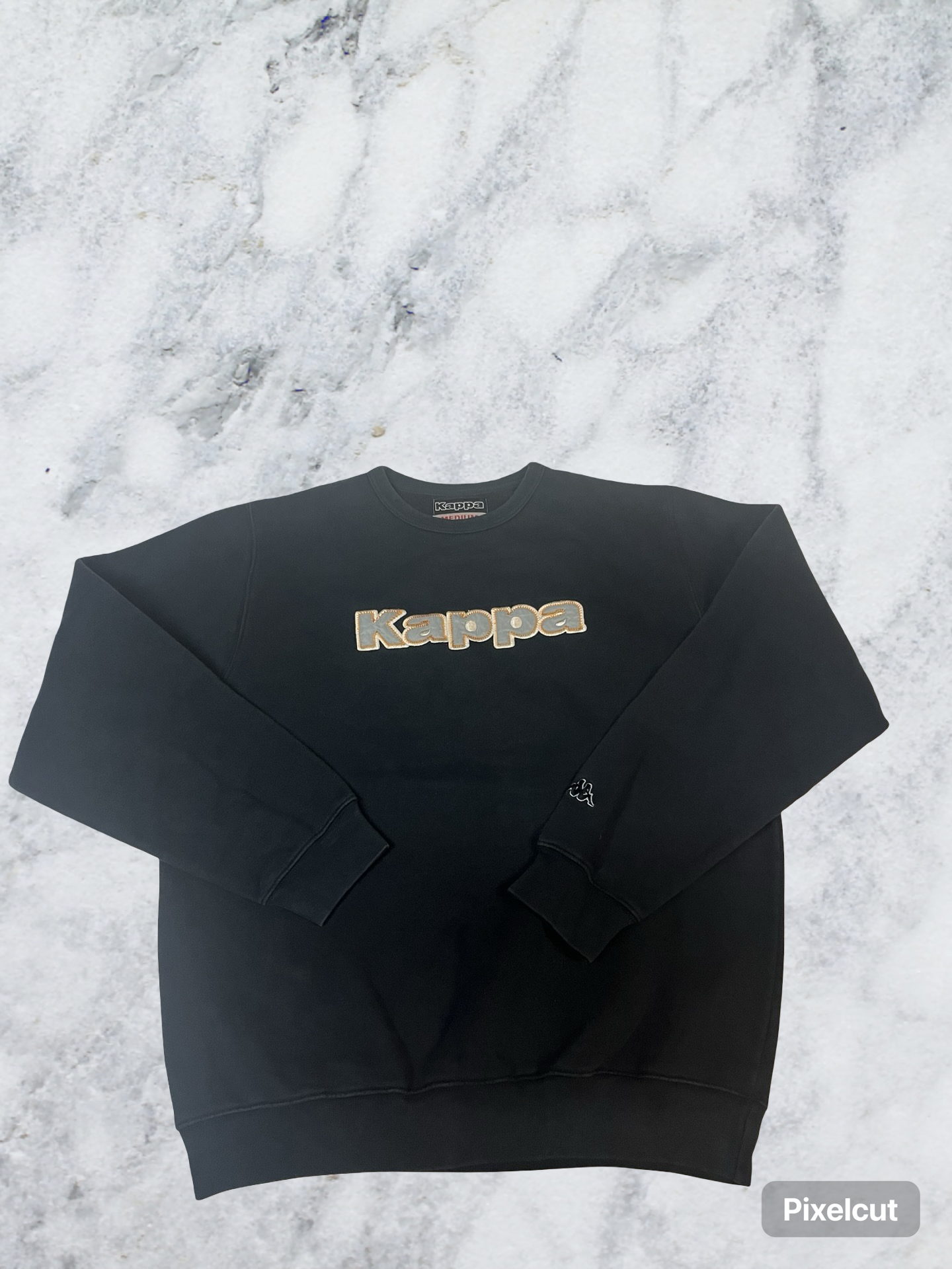 Vintage Kappa Sweatshirt M navy bestickt 5738