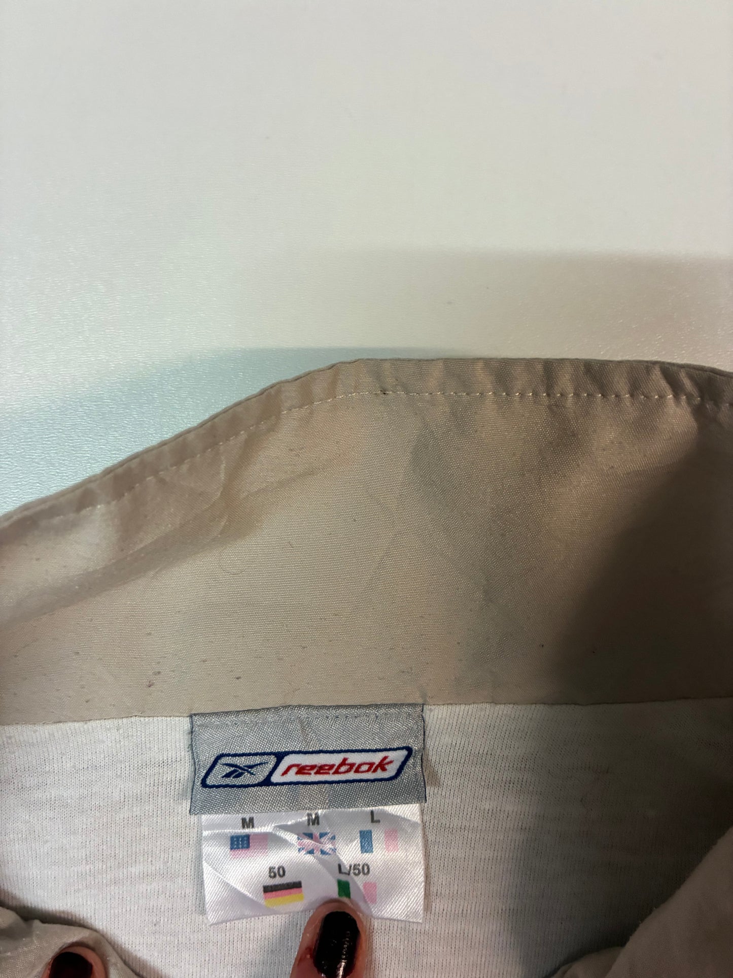 Vintage Reebok Trainingsjacke beige M - L 5928