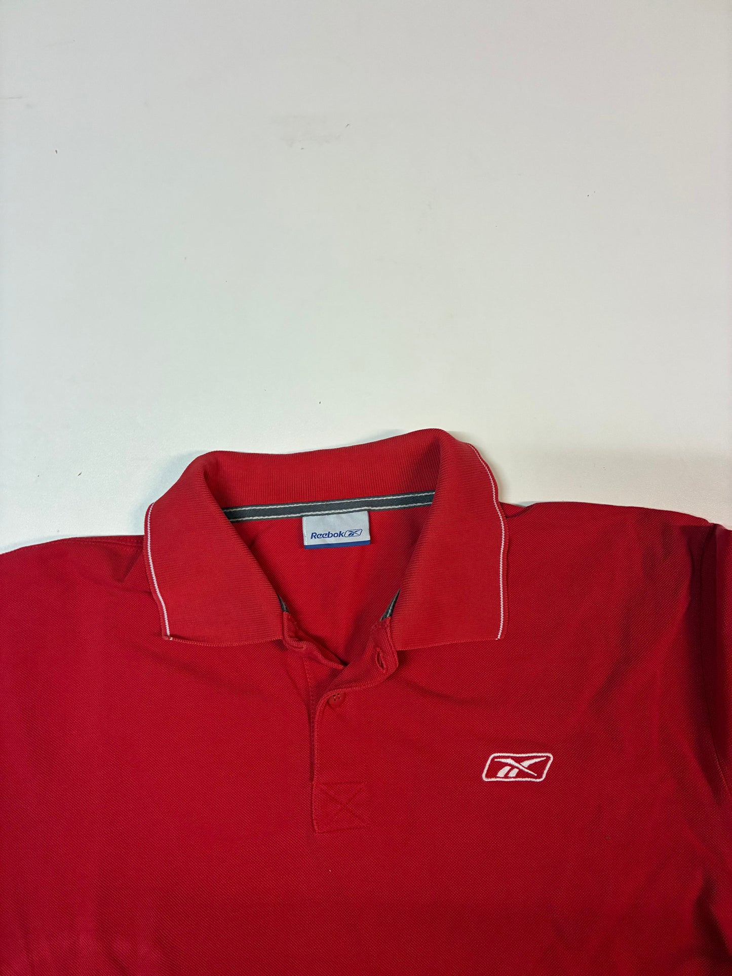 Vintage Reebok polo shirt mit Loch M 6461