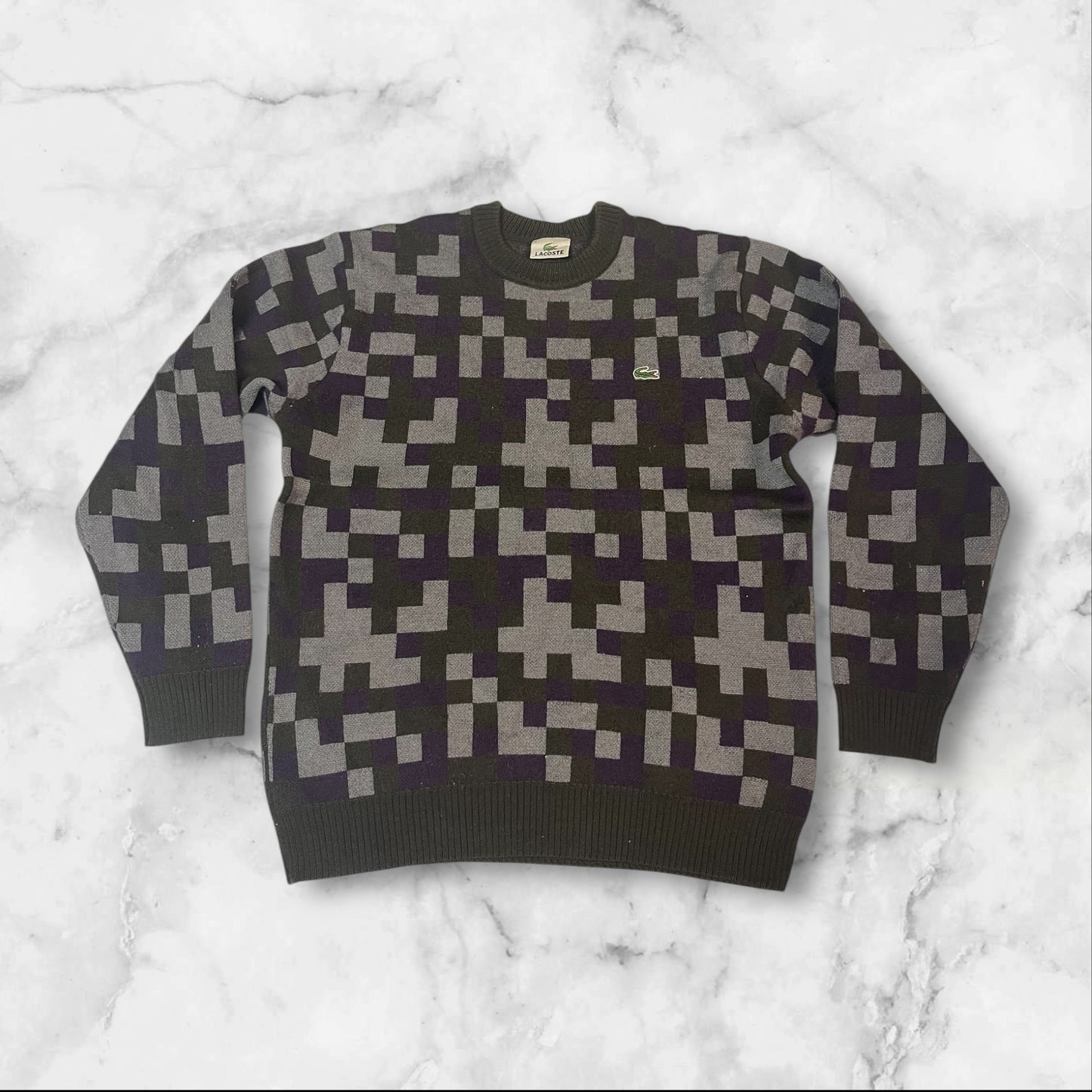 Lacoste Vintage Pullover M 100% Wolle 4895