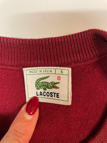 Lacoste Vintage Wolle Pullover L 75