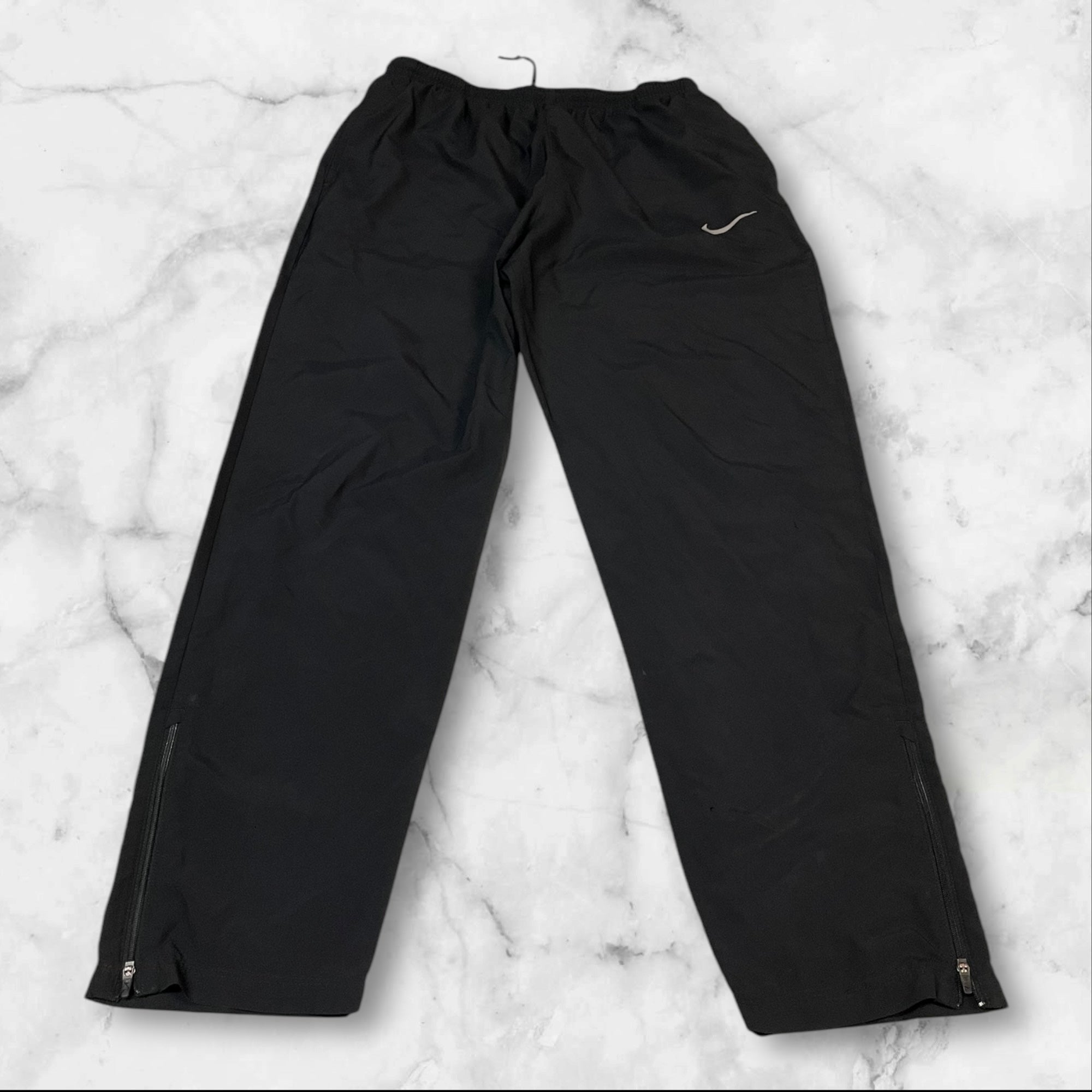 Nike Vintage Trackpants Baggy Nylon Stoff aus Regenjacke L 180