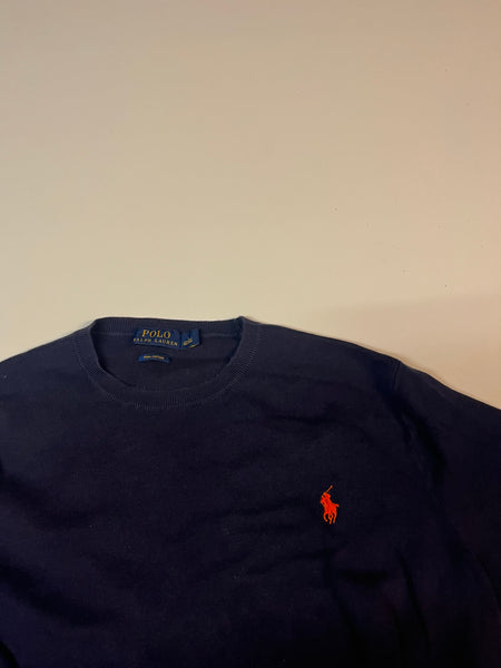 Vintage Polo Ralph Lauren Pullover Navy L fit S 722