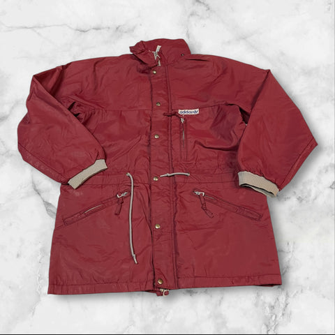 Adidas Vintage Trackjacket Nylon Stoff aus Regenjacke L 92