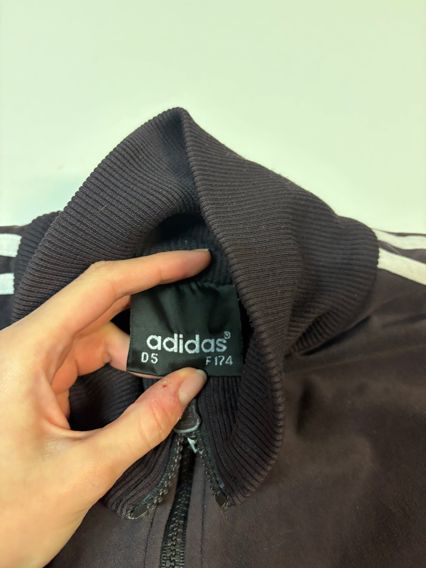 Adidas Vintage Trackjacket Stoff aus Samt M 5830