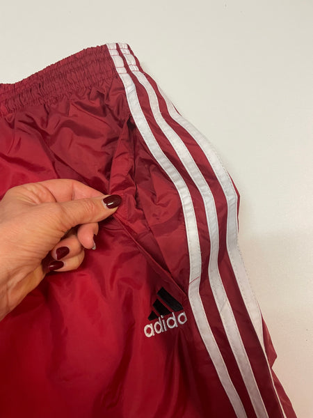 Adidas Vintage Trackpants Baggy Nylon Stoff aus Regenjacke #9355 Gr L