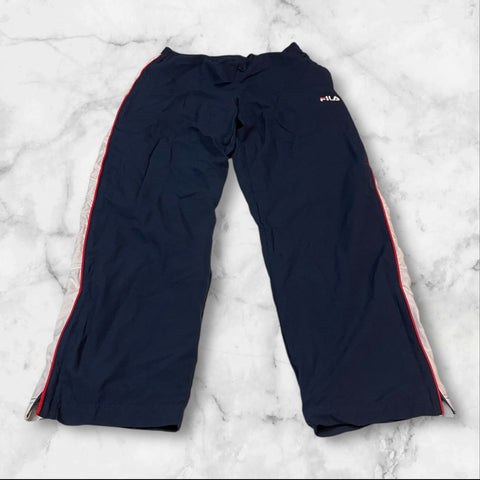 Fila vintage Trackpants Baggy Nylon Stoff aus Regenjacke L 212