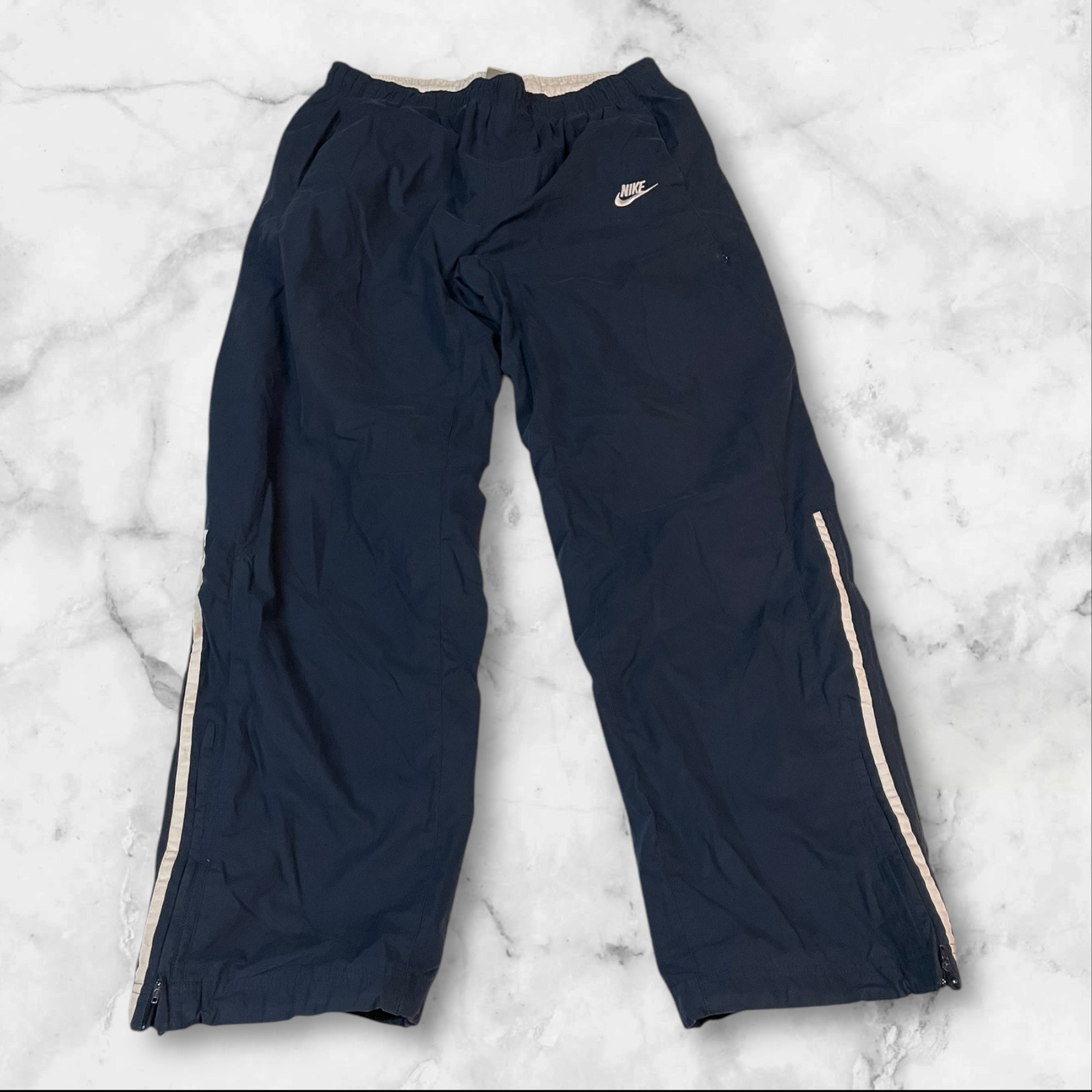 Nike Vintage Trackpants Baggy Nylon Stoff aus Regenjacke XL 251