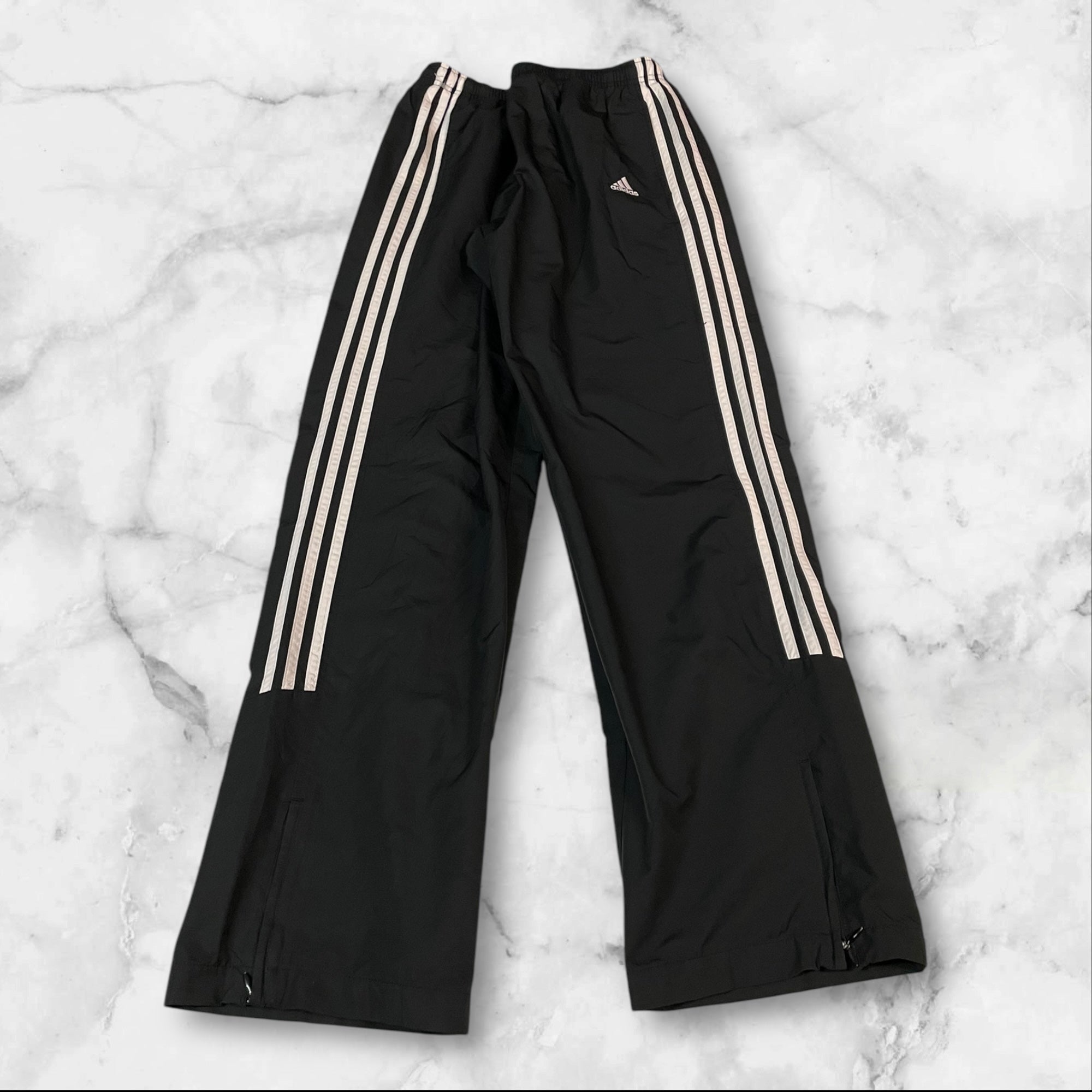 Adidas Vintage Trackpants Baggy Nylon Stoff aus Regenjacke L fit M 343