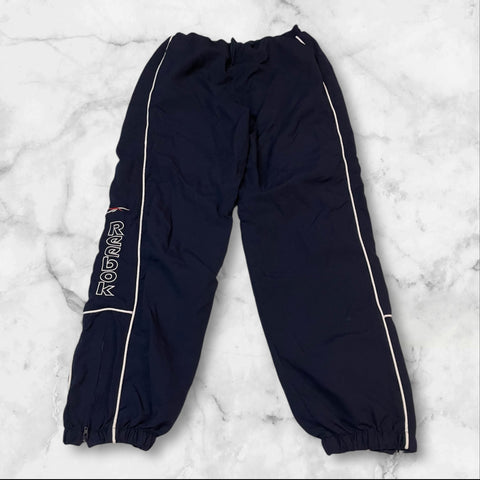 Reebok Vintage Trackpants Baggy Nylon Stoff aus Regenjacke L 448