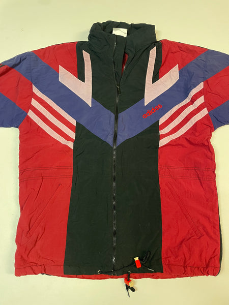 Adidas Vintage Trackjacket Gefüttert Nylon Stoff aus Regenjacke XL 9670