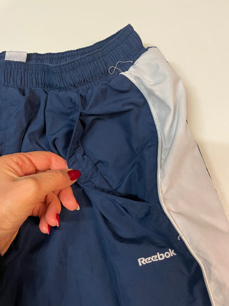 Reebok Vintage Trackpants Baggy Nylon Stoff aus Regenjacke M 9525