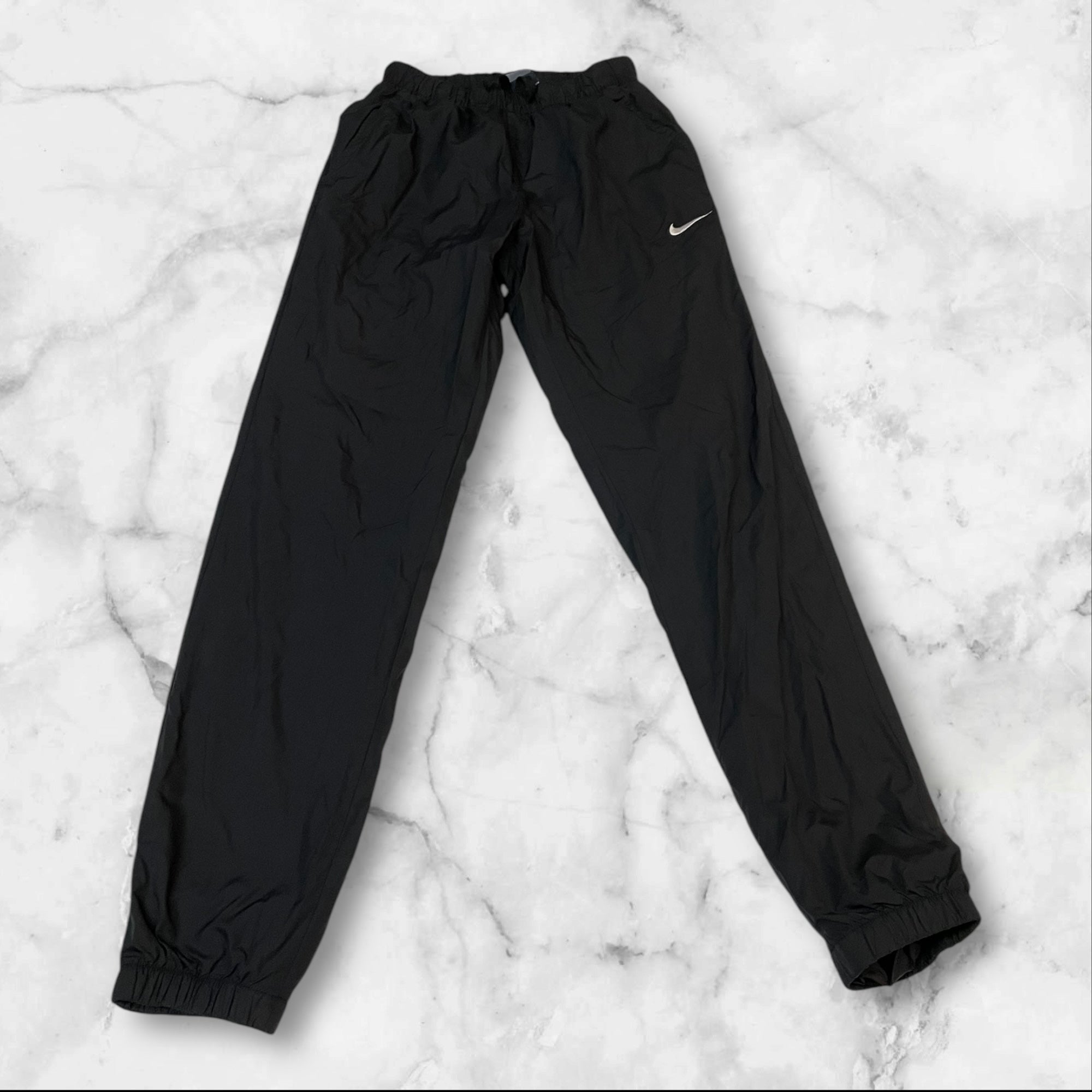 Nike Vintage Trackpants Baggy Nylon Stoff aus Regenjacke S 451