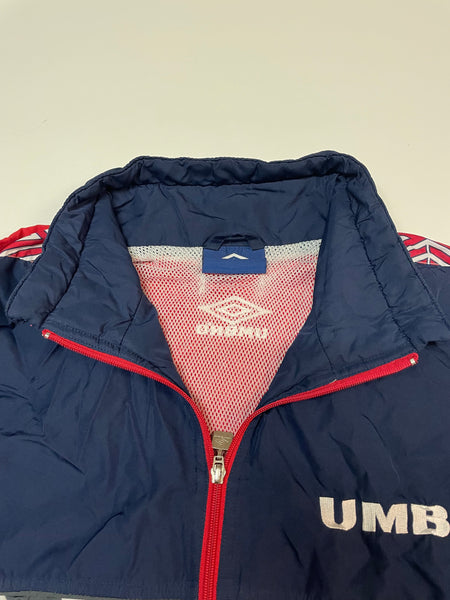 Umbro Vintage Trackjacket Nylon Stoff aus Regenjacke L 9440