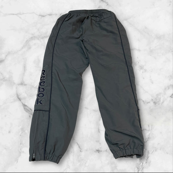 Reebok Vintage Trackpants Baggy Nylon Stoff aus Regenjacke M 116