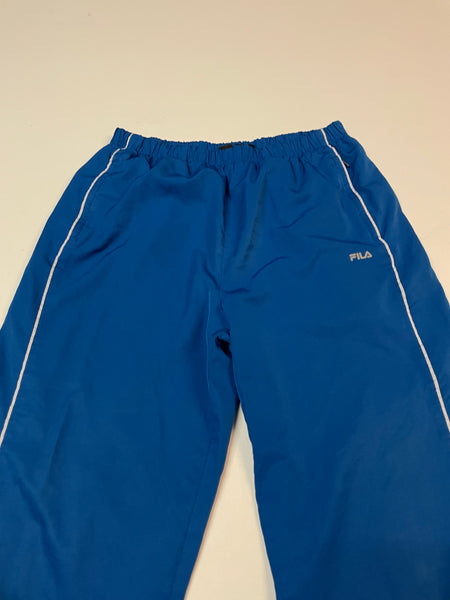 Fila Vintage Trackpants Baggy Nylon Stoff aus Regenjacke L 323