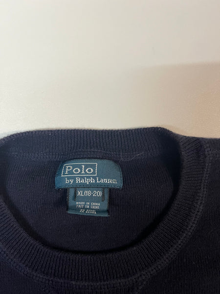 Vintage Polo Ralph Lauren Pullover Kids XL fit S Navy 737