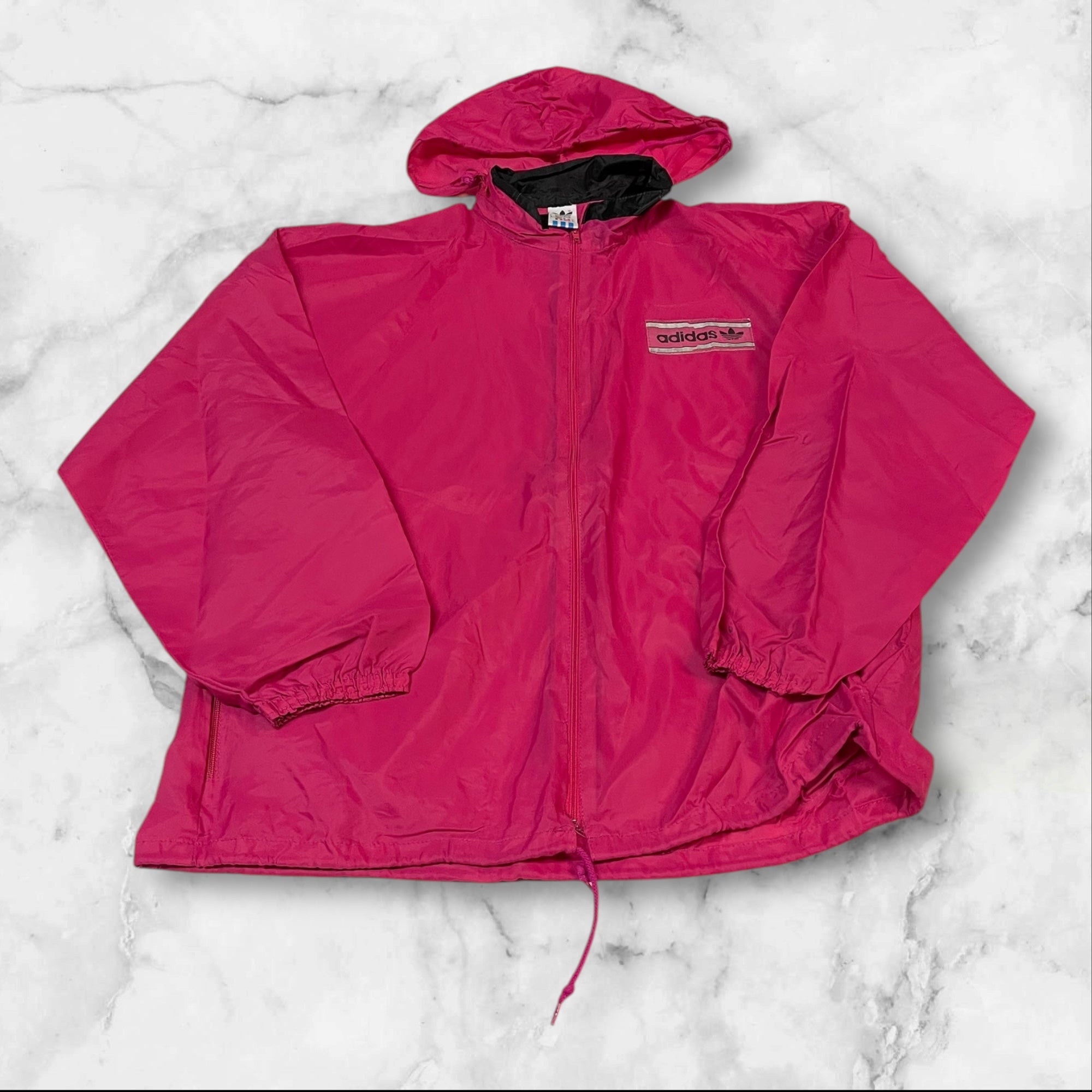 Adidas Vintage Trackjacket Nylon Stoff aus Regenjacke S 123