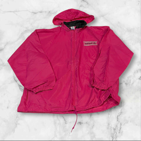 Adidas Vintage Trackjacket Nylon Stoff aus Regenjacke S 123
