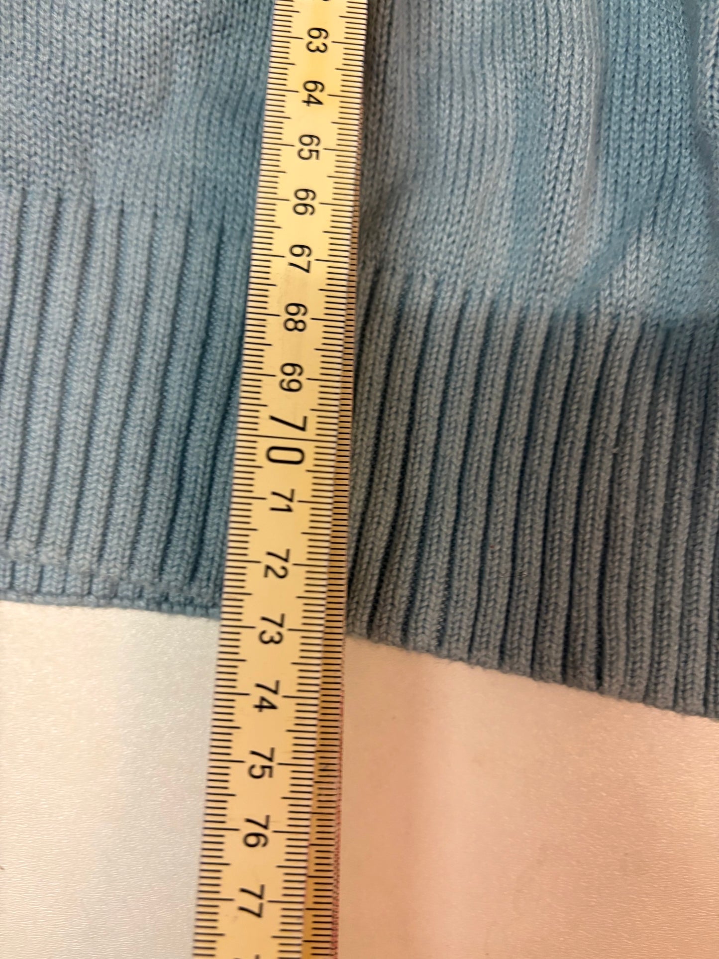 Lacoste vintage 3/4 Zip Babyblau L 5863