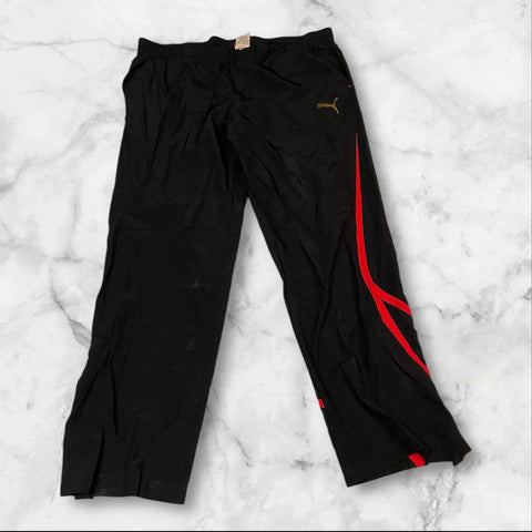 Puma Vintage Trackpants Baggy Nylon Stoff aus Regenjacke Bund defekt XL 856