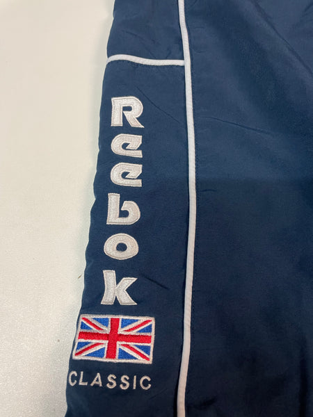 Reebok Vintage Trackpants Baggy Nylon Stoff aus Regenjacke M 172