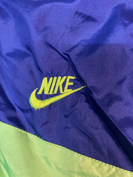 Nike Vintage Trackjacket Nylon Stoff aus Regenjacke M 9642