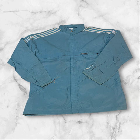 Adidas Vintage Trackjacket Nylon Stoff aus Regenjacke M 115