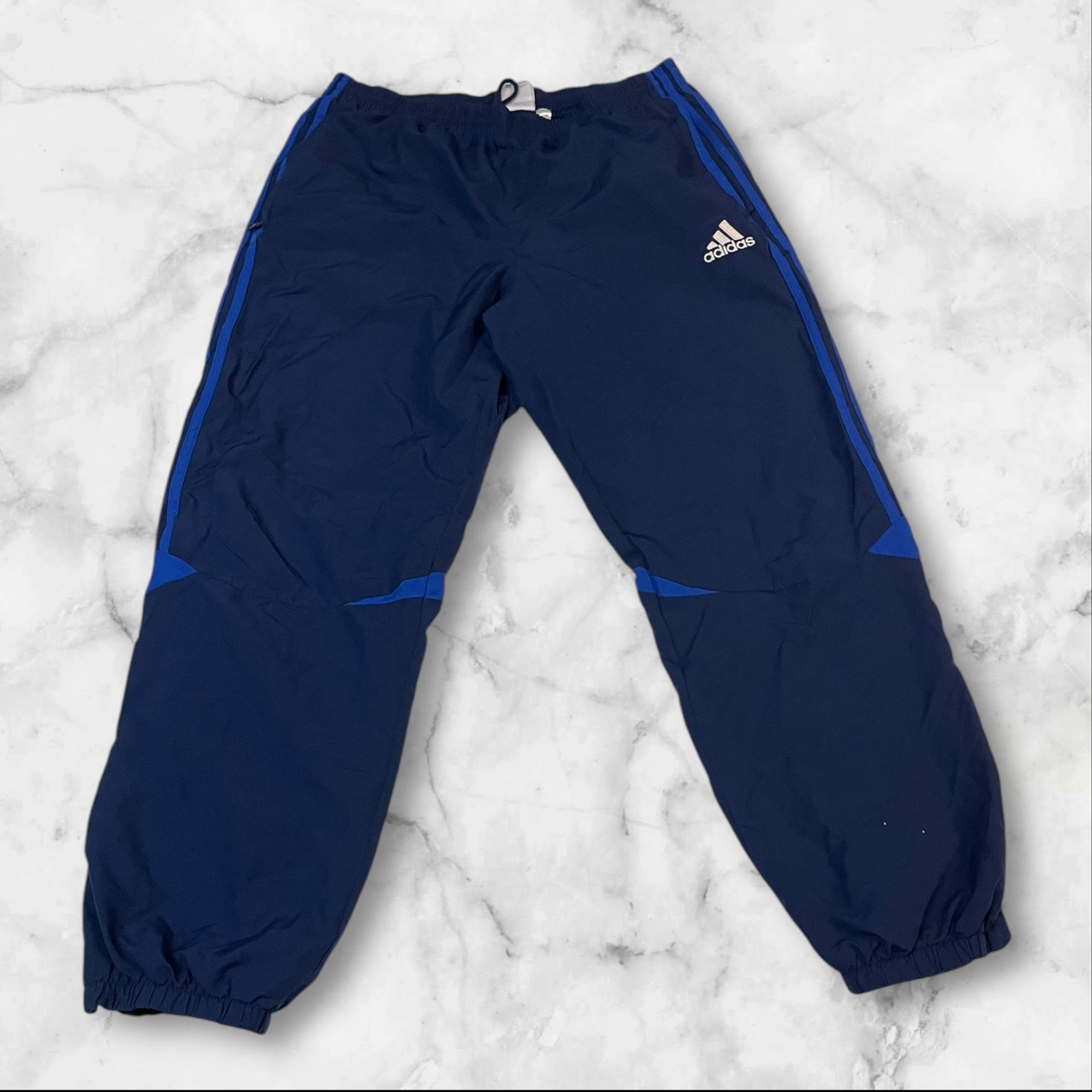 Adidas Vintage Trackpants Baggy Nylon Stoff aus Regenjacke XL 421