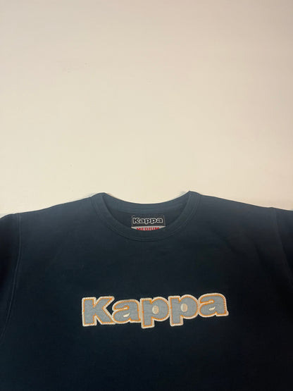 Vintage Kappa Sweatshirt M navy bestickt 5738