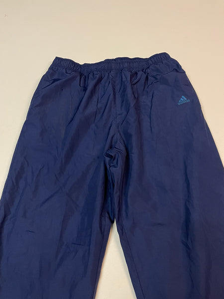 Adidas Vintage Trackpants Baggy Nylon Stoff aus Regenjacke L 9538