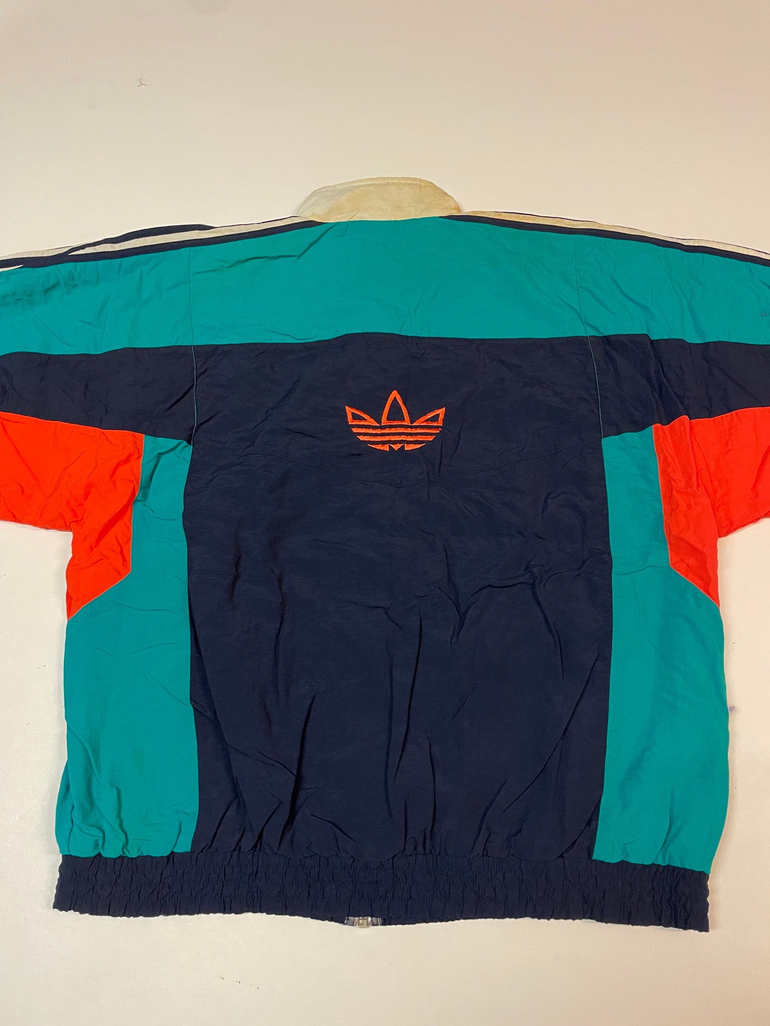 Adidas Vintage Trackjacket Nylon Stoff aus Regenjacke L 114