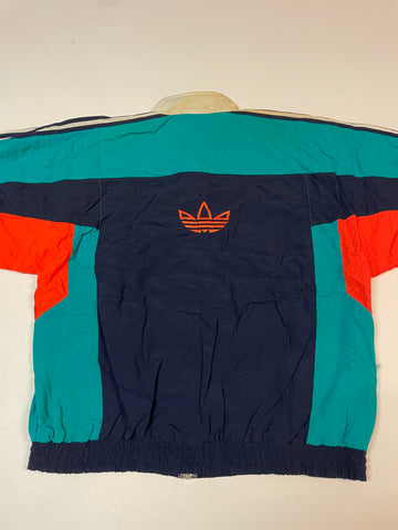 Adidas Vintage Trackjacket Nylon Stoff aus Regenjacke L 114