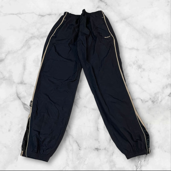 Reebok Vintage Trackpants Baggy Nylon Stoff aus Regenjacke M 422