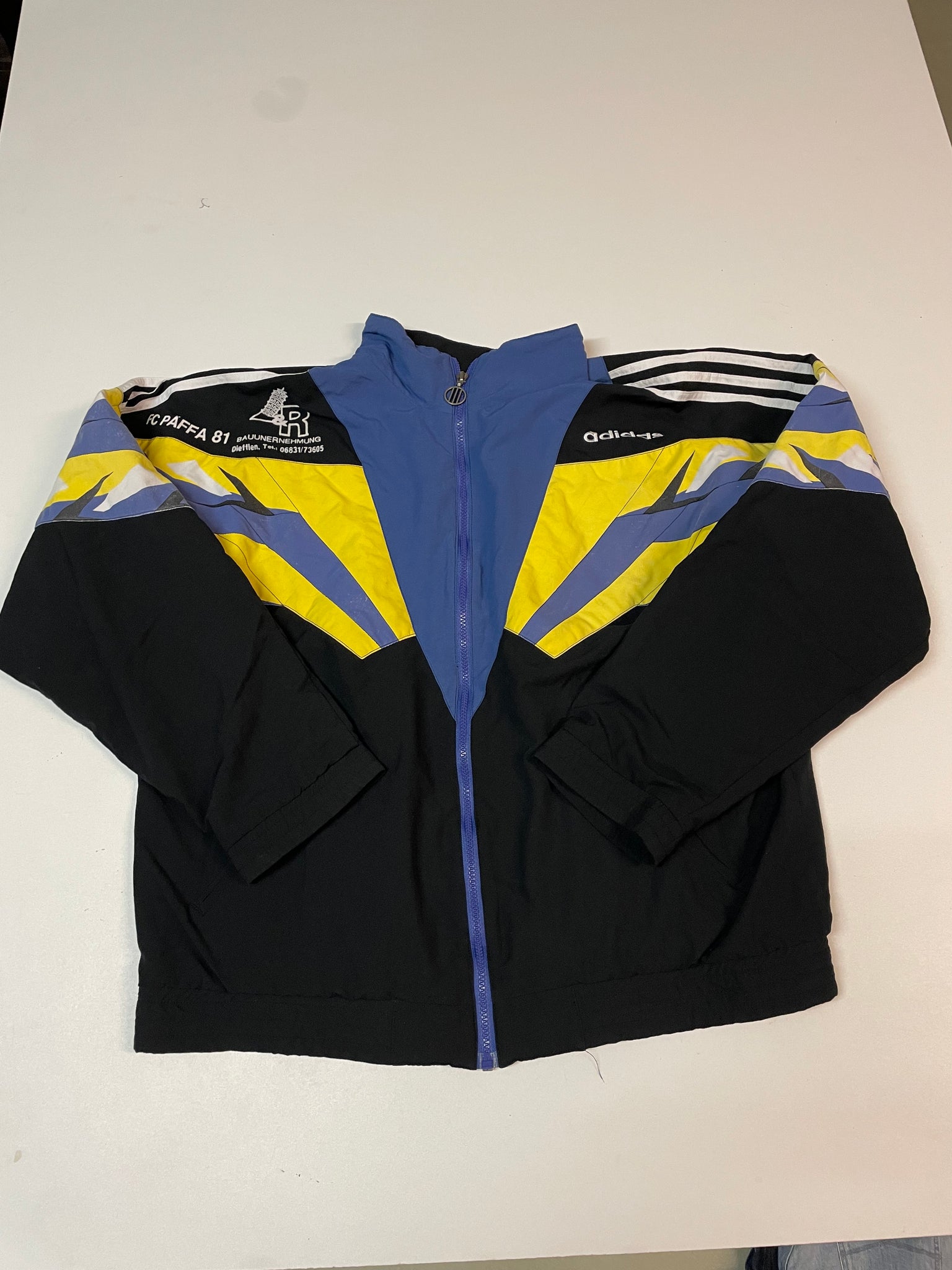 Adidas Vintage Trackjacket Nylon Stoff aus Regenjacke L 8941